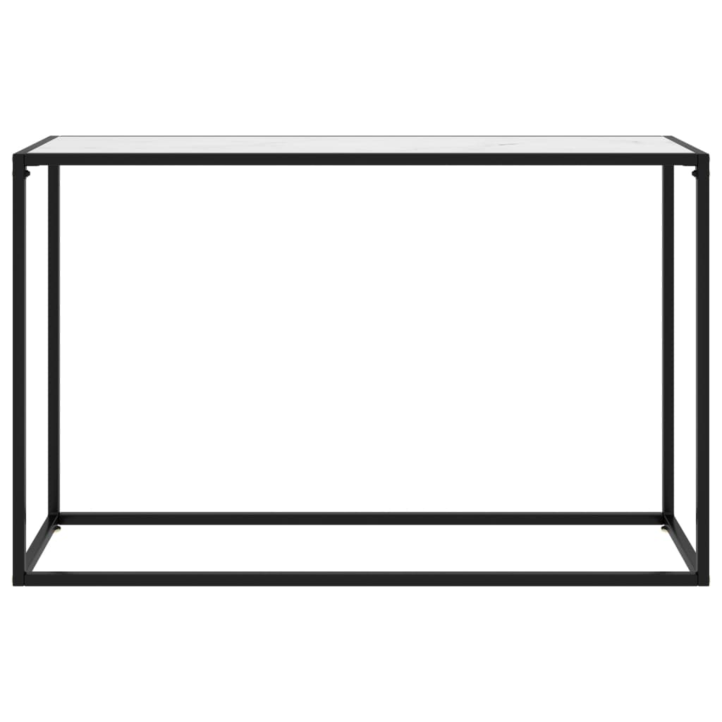 Konsollbord hvit 120x35x75 cm herdet glass