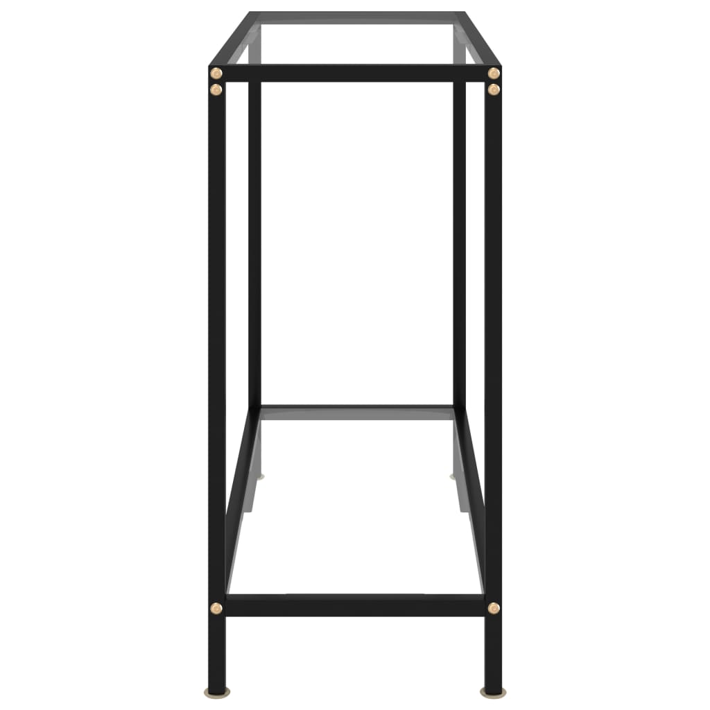 Konsollbord gjennomsiktig 80x35x75 cm herdet glass
