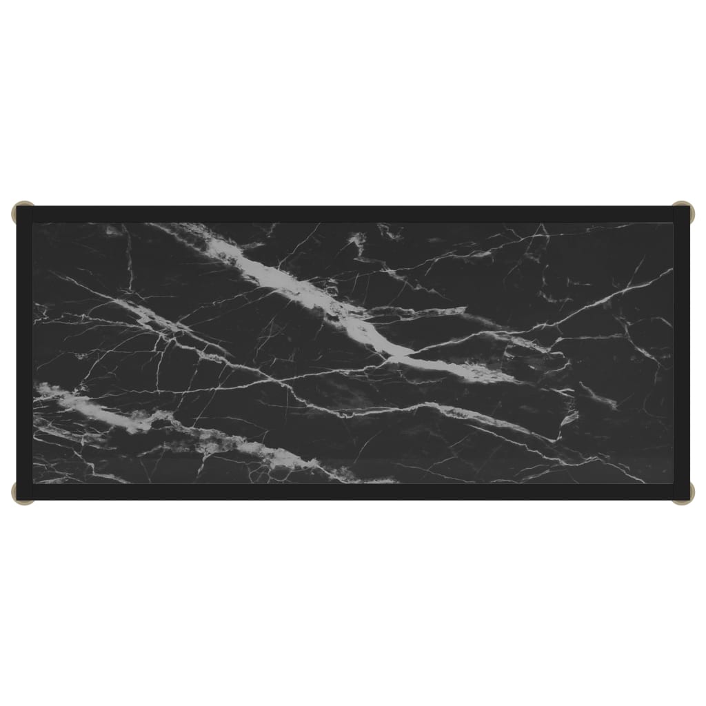 Konsollbord svart 80x35x75 cm herdet glass