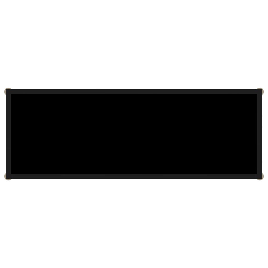 Konsollbord svart 100x35x75 cm herdet glass
