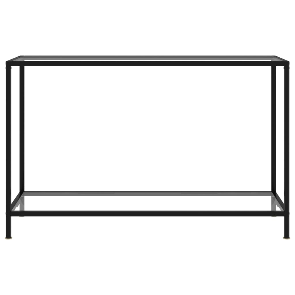 Konsollbord gjennomsiktig 120x35x75 cm herdet glass