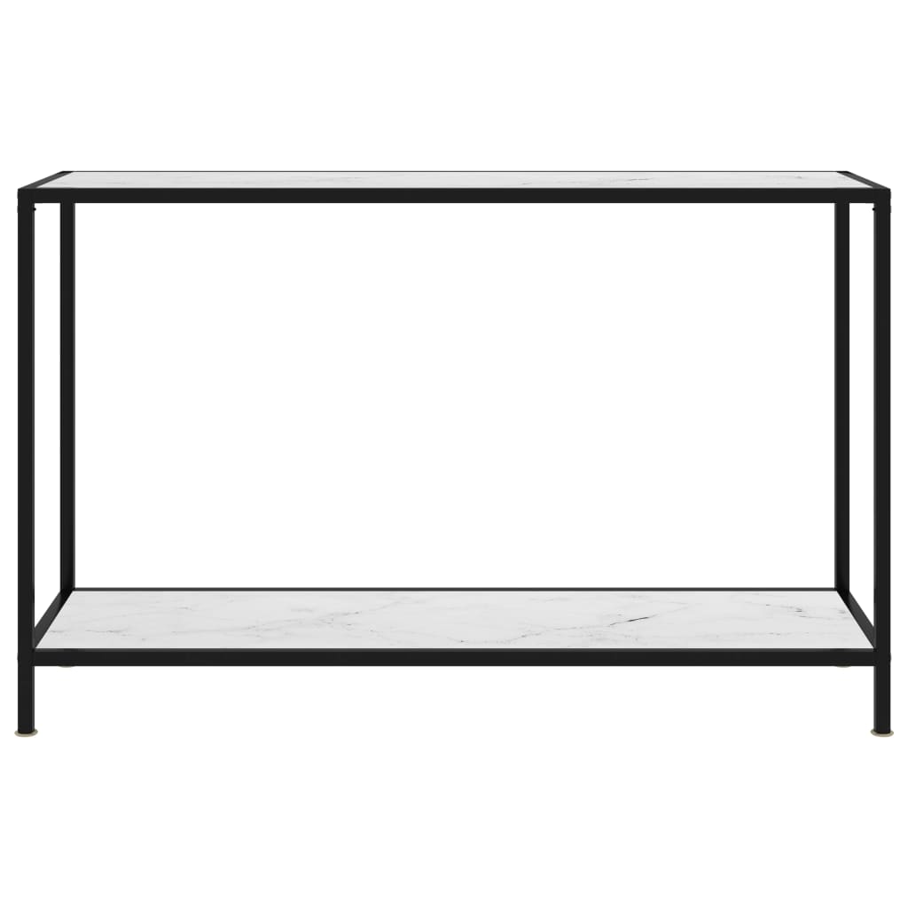 Konsollbord hvit 120x35x75 cm herdet glass