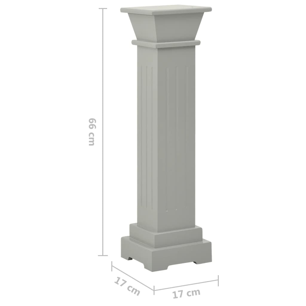 Klassisk søyle blomsterstativ 17x17x66 cm MDF grå