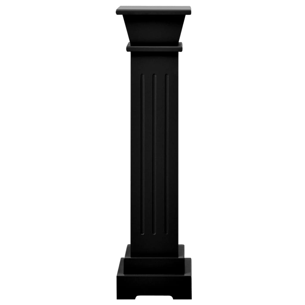 Klassisk søyle blomsterstativ 17x17x66 cm MDF svart