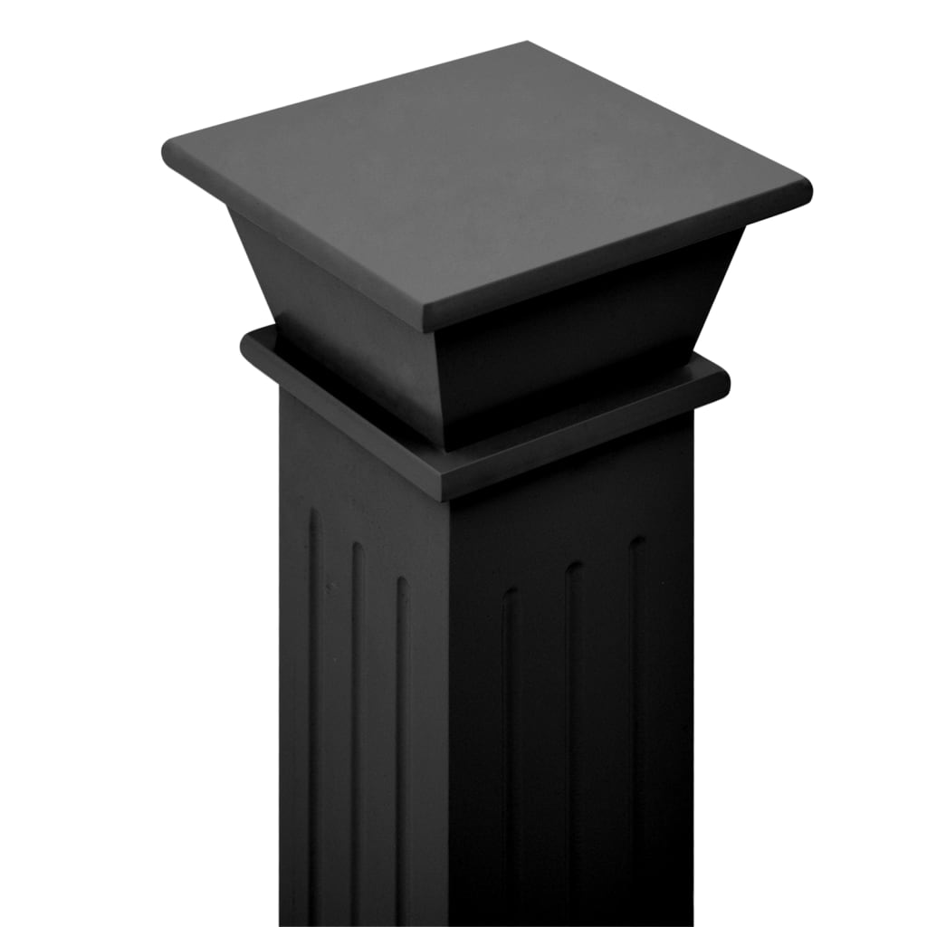 Klassisk søyle blomsterstativ 17x17x66 cm MDF svart