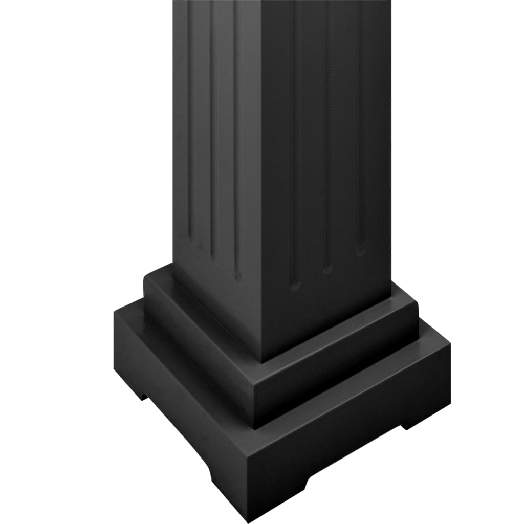 Klassisk søyle blomsterstativ 17x17x66 cm MDF svart