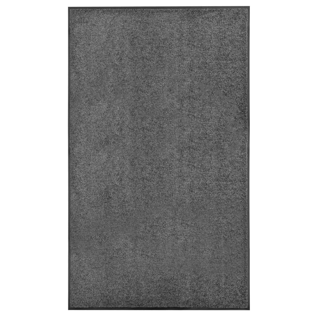 Dørmatte vaskbar antrasitt 90x150 cm