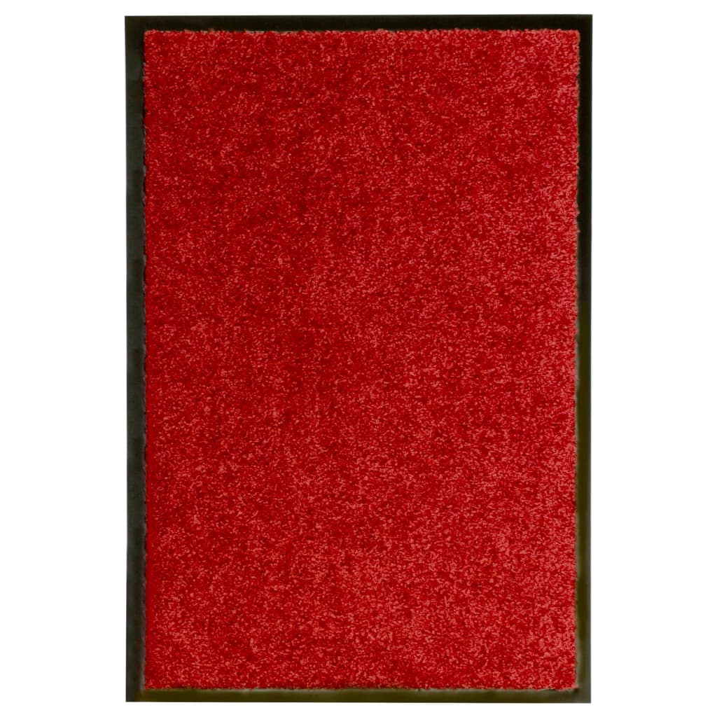 Dørmatte vaskbar rød 40x60 cm