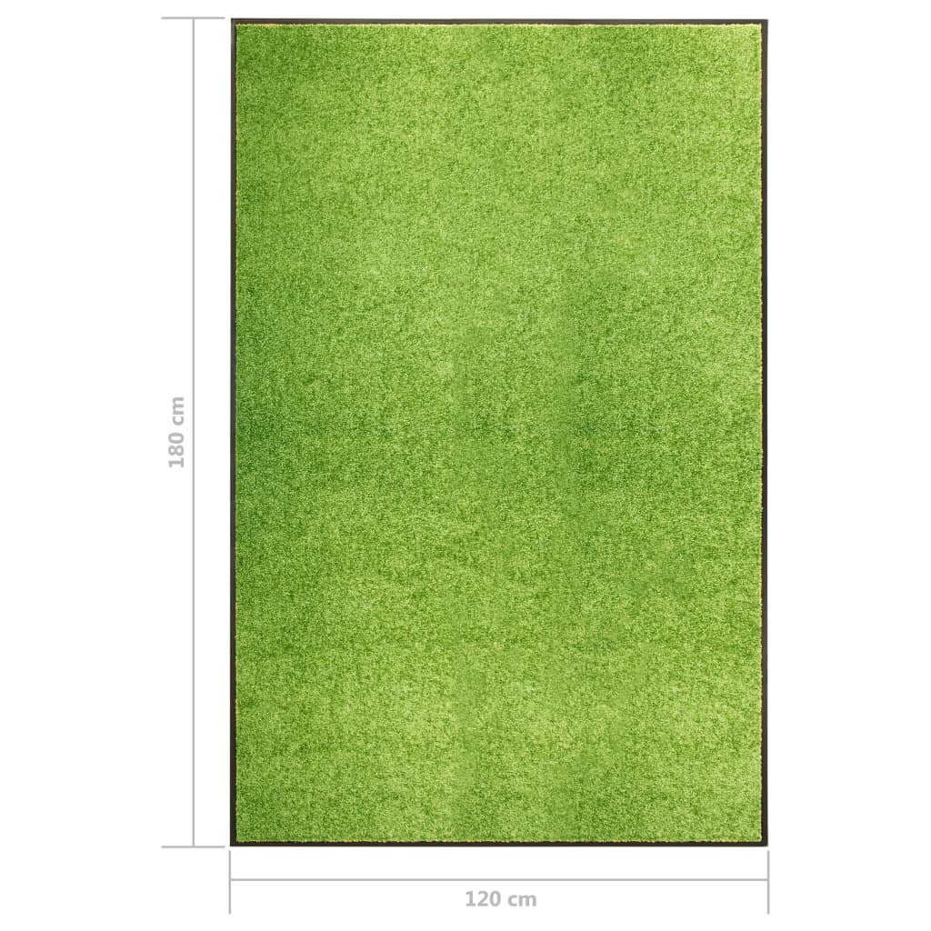 Dørmatte vaskbar grønn 120x180 cm