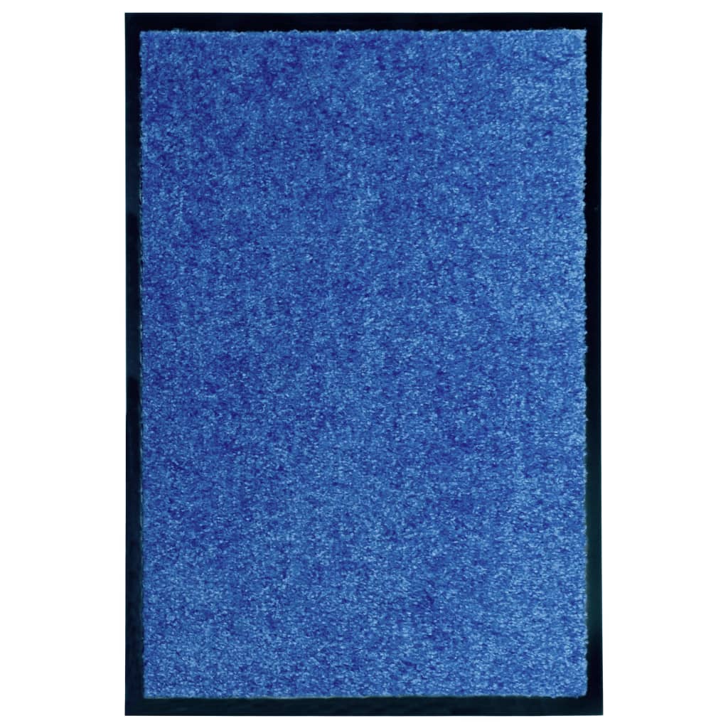 Dørmatte vaskbar blå 40x60 cm
