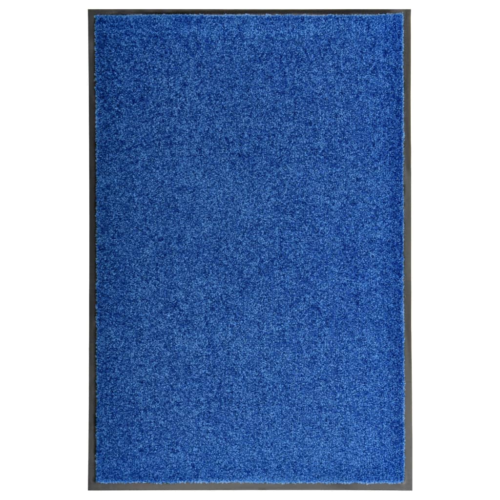 Dørmatte vaskbar blå 60x90 cm