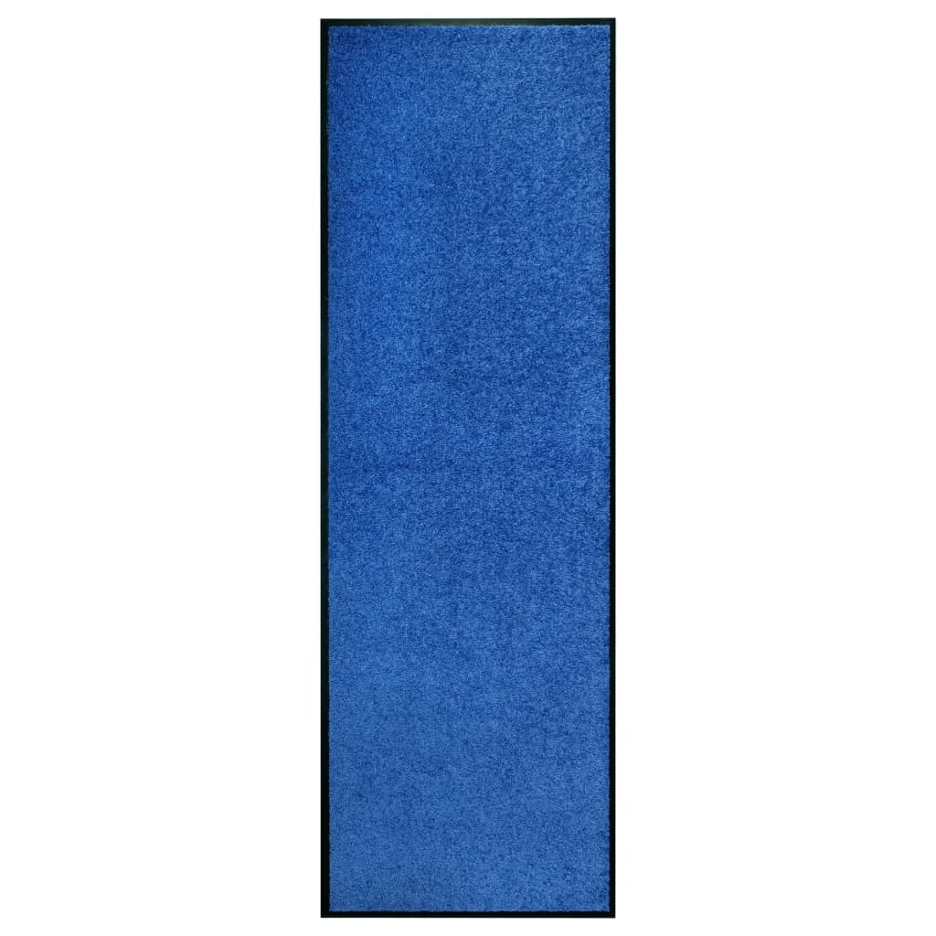 Dørmatte vaskbar blå 60x180 cm