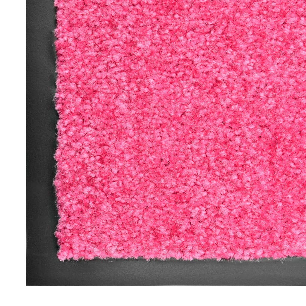 Dørmatte vaskbar rosa 60x90 cm