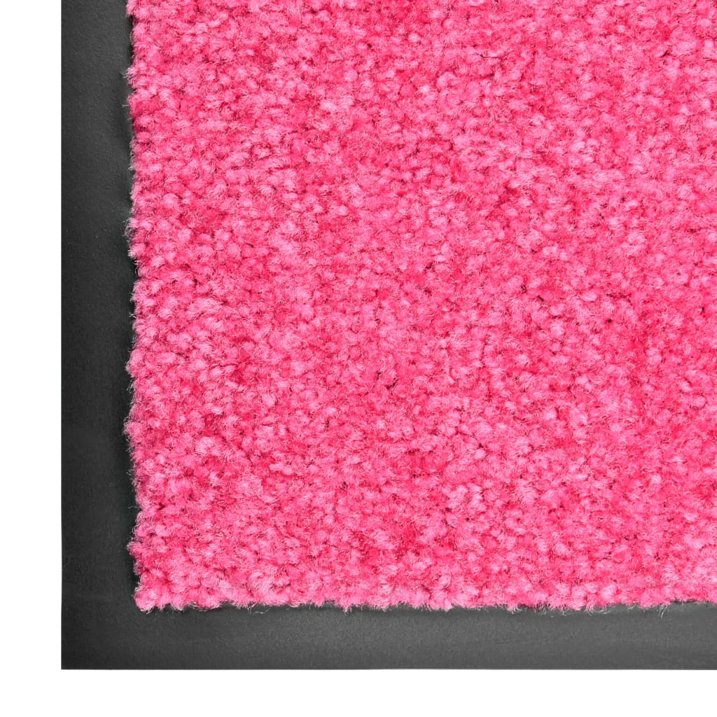 Dørmatte vaskbar rosa 90x150 cm