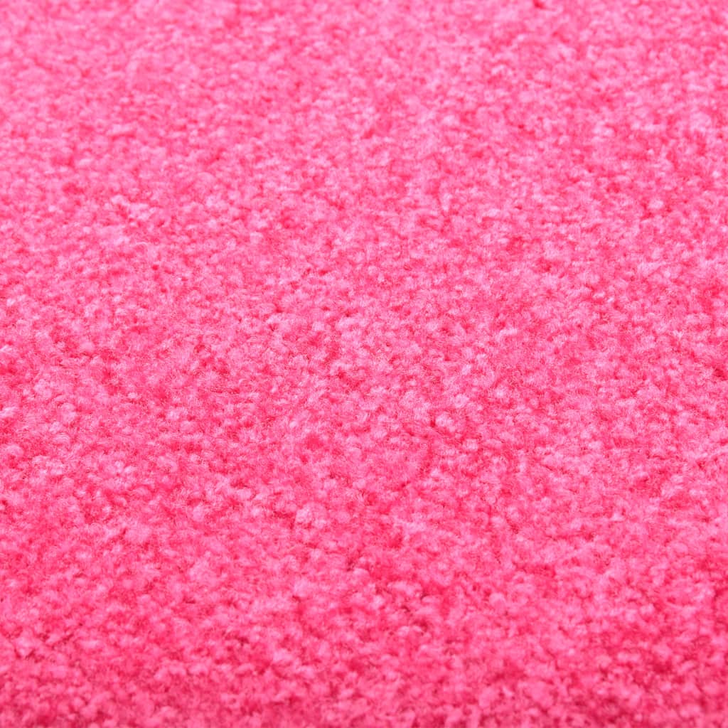 Dørmatte vaskbar rosa 90x150 cm