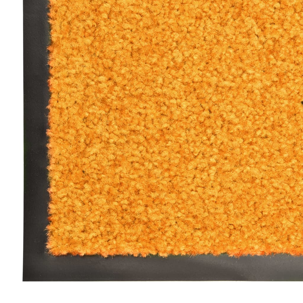 Dørmatte vaskbar oransje 40x60 cm