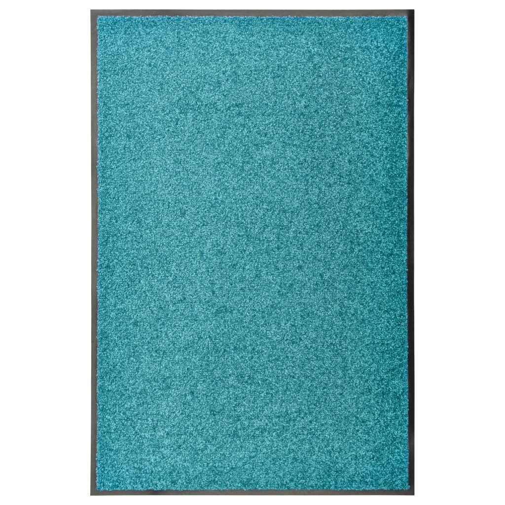 Dørmatte vaskbar turkis 60x90 cm