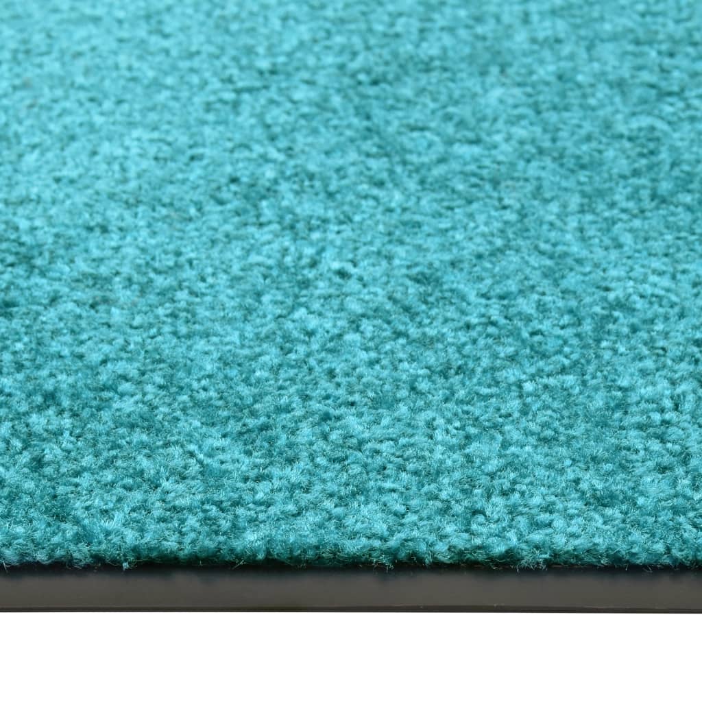 Dørmatte vaskbar turkis 60x90 cm