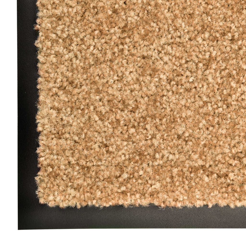 Dørmatte vaskbar kremhvit 90x150 cm