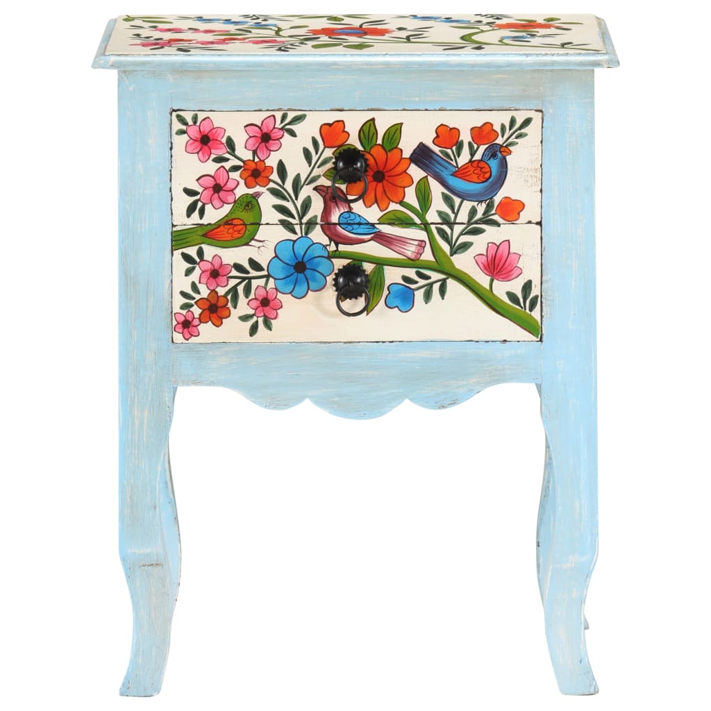 Håndmalt nattbord 40x30x50 cm heltre mango