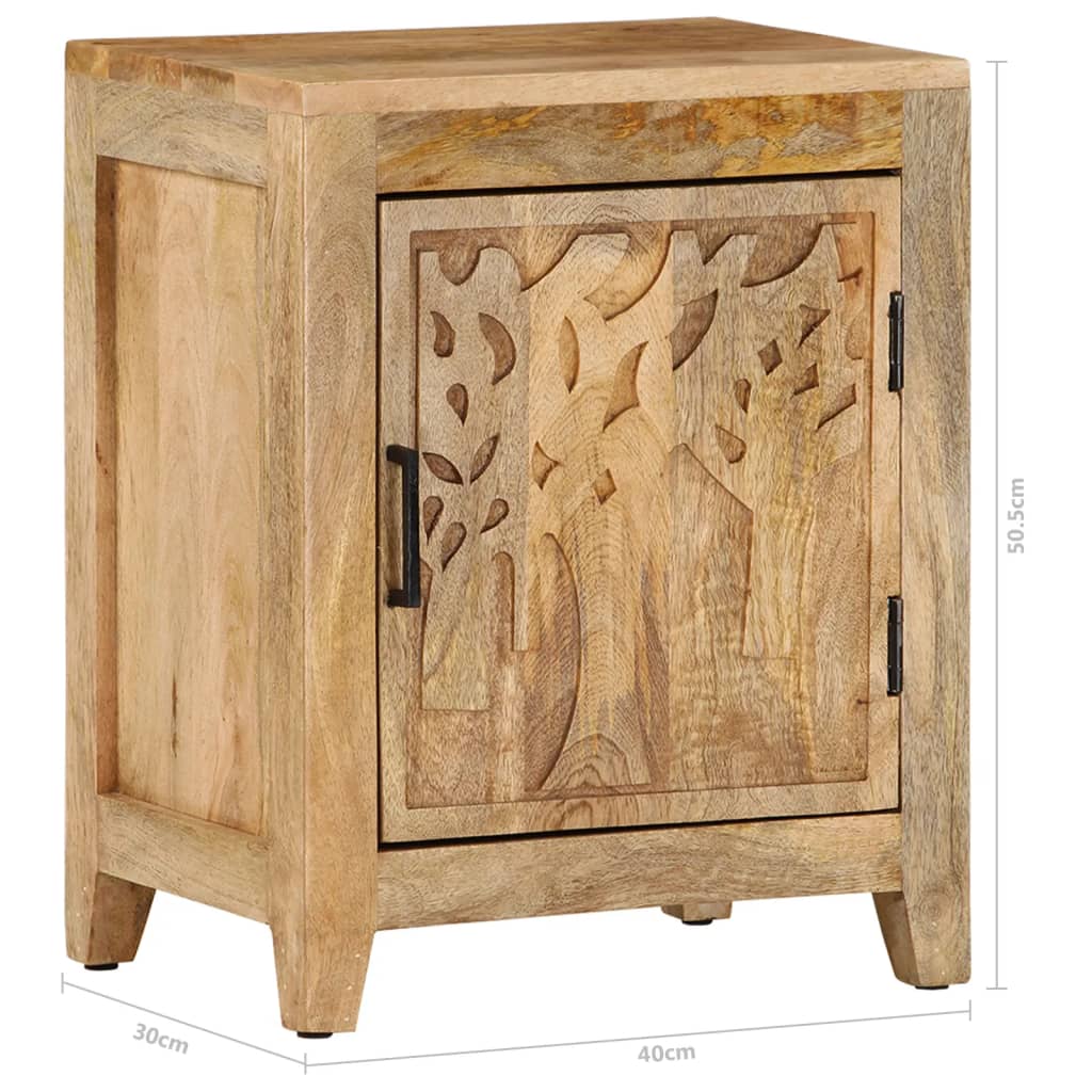 Nattbord 40x30x50 cm heltre mango