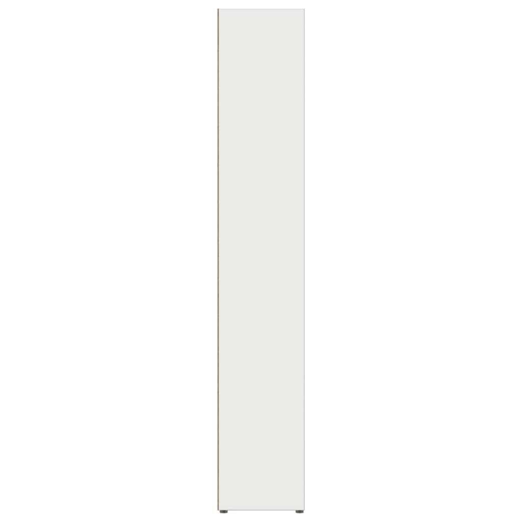 CD-skap 2 stk hvit 21x16x93,5 cm sponplate