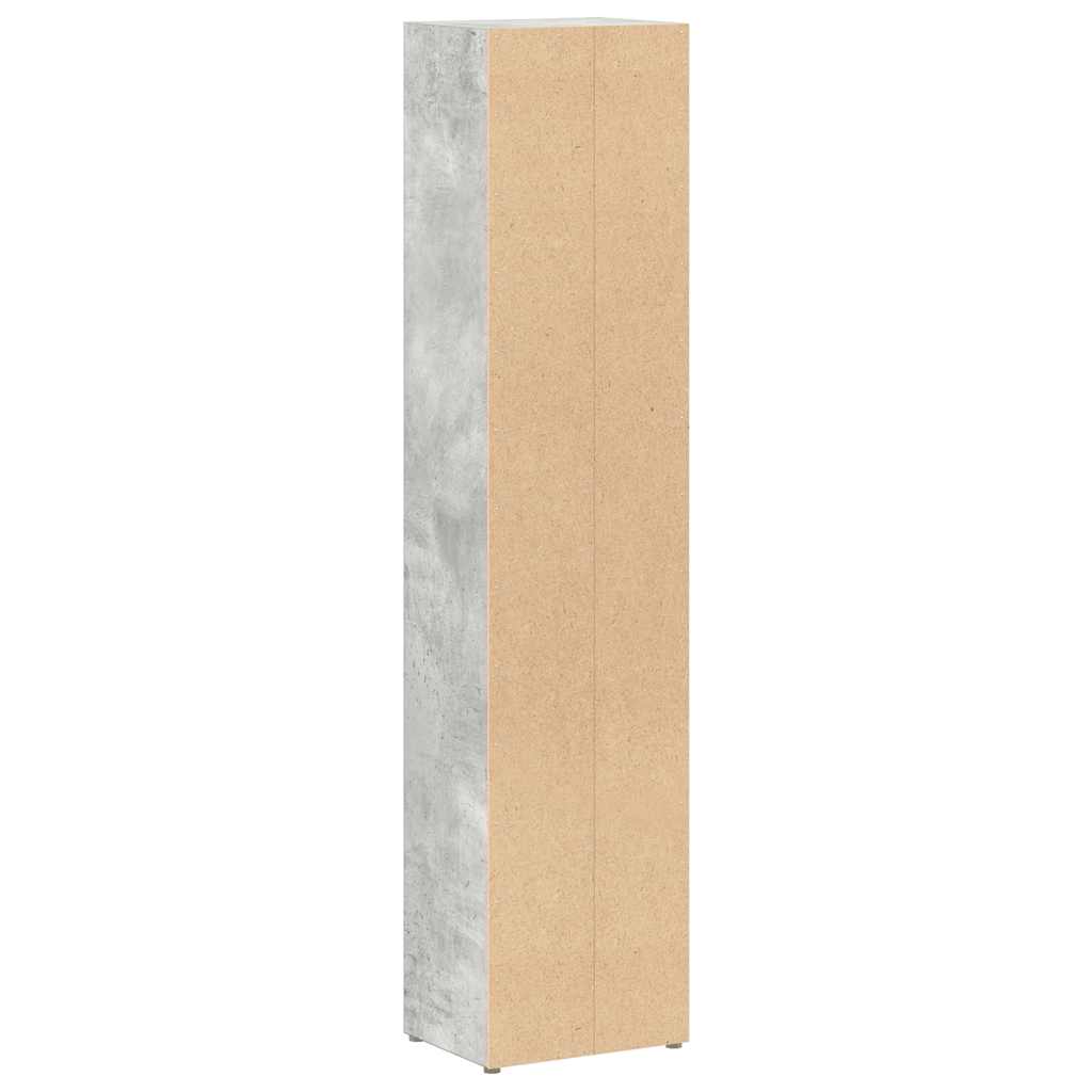 CD-skap 2 stk betonggrå 21x16x93,5 cm sponplate
