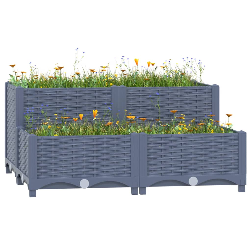Høybed 80x80x38 cm polypropylen