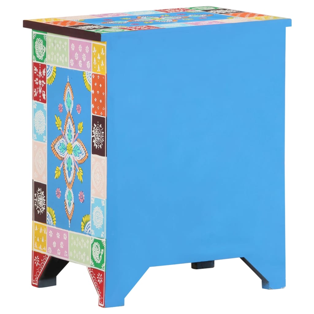 Håndmalt nattbord 40x30x50 cm heltre mango