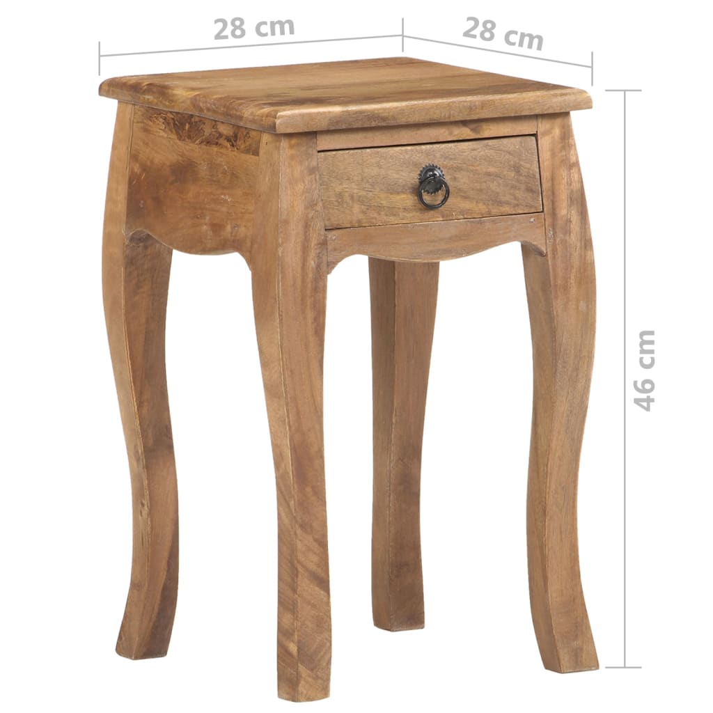 Nattbord 28x28x46 cm heltre mango