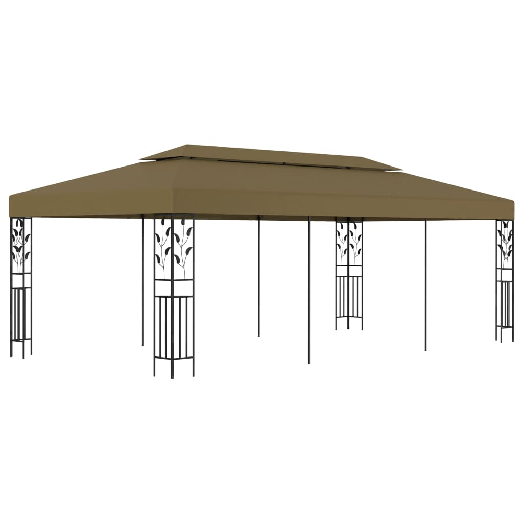 Paviljong 6x3 m gråbrun 180 g/m²