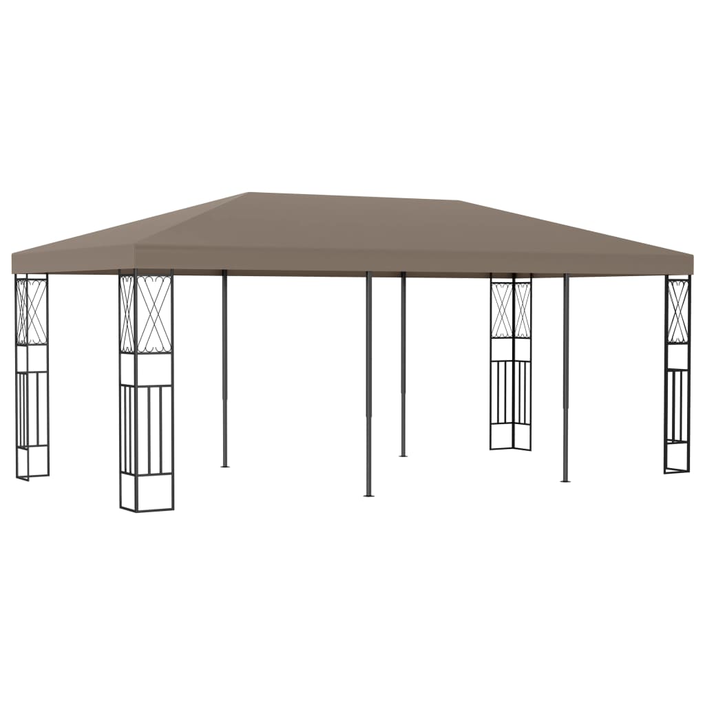 Paviljong 6x3 m gråbrun stoff