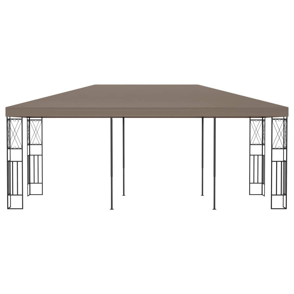 Paviljong 6x3 m gråbrun stoff