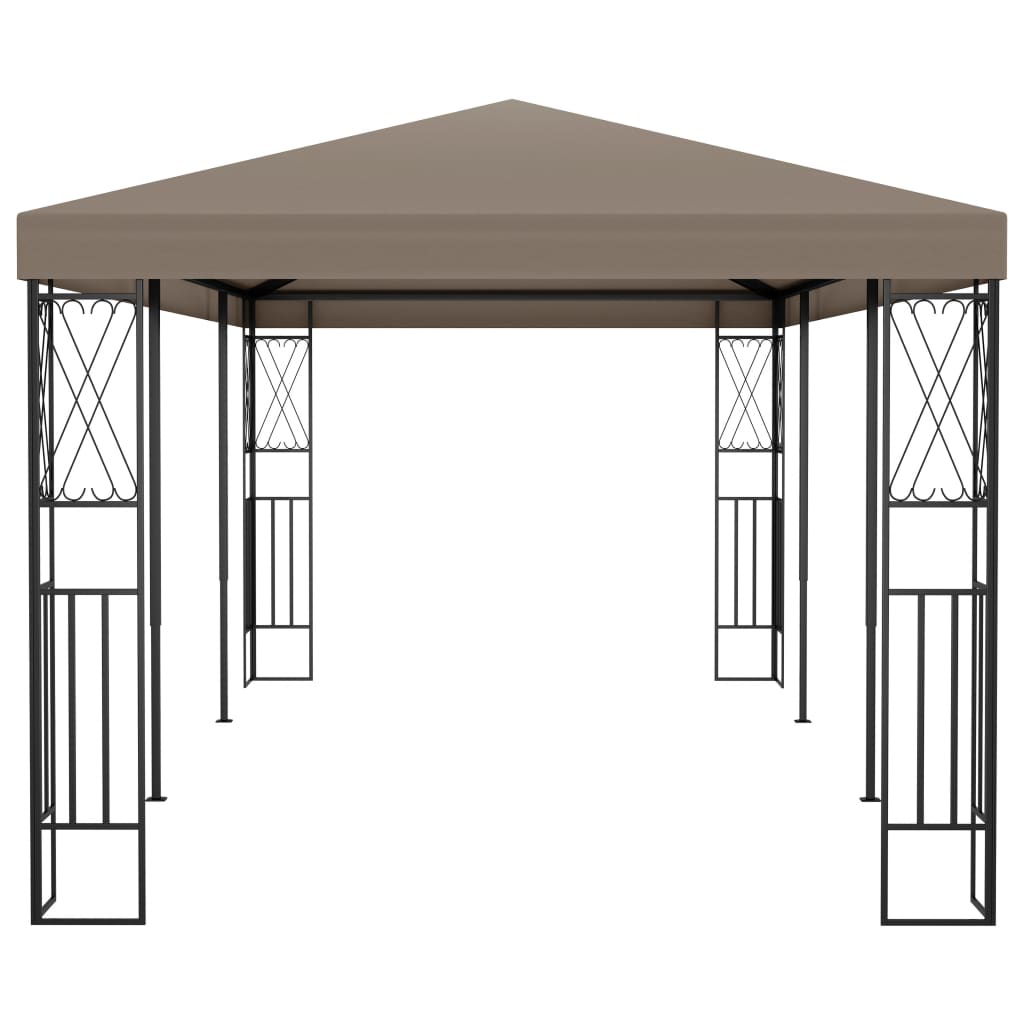 Paviljong 6x3 m gråbrun stoff