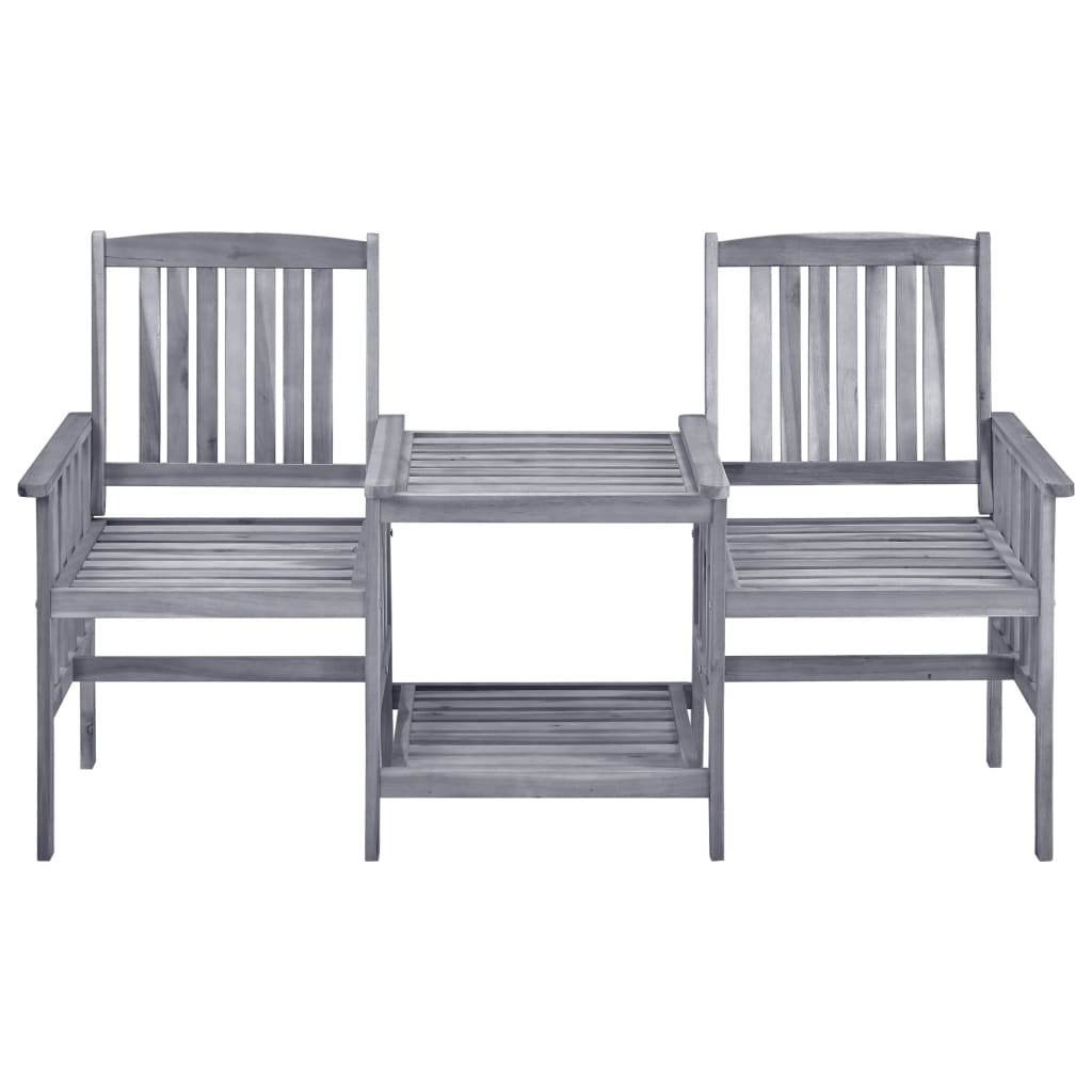 Hagestoler med tebord 159x61x92 cm heltre akasie