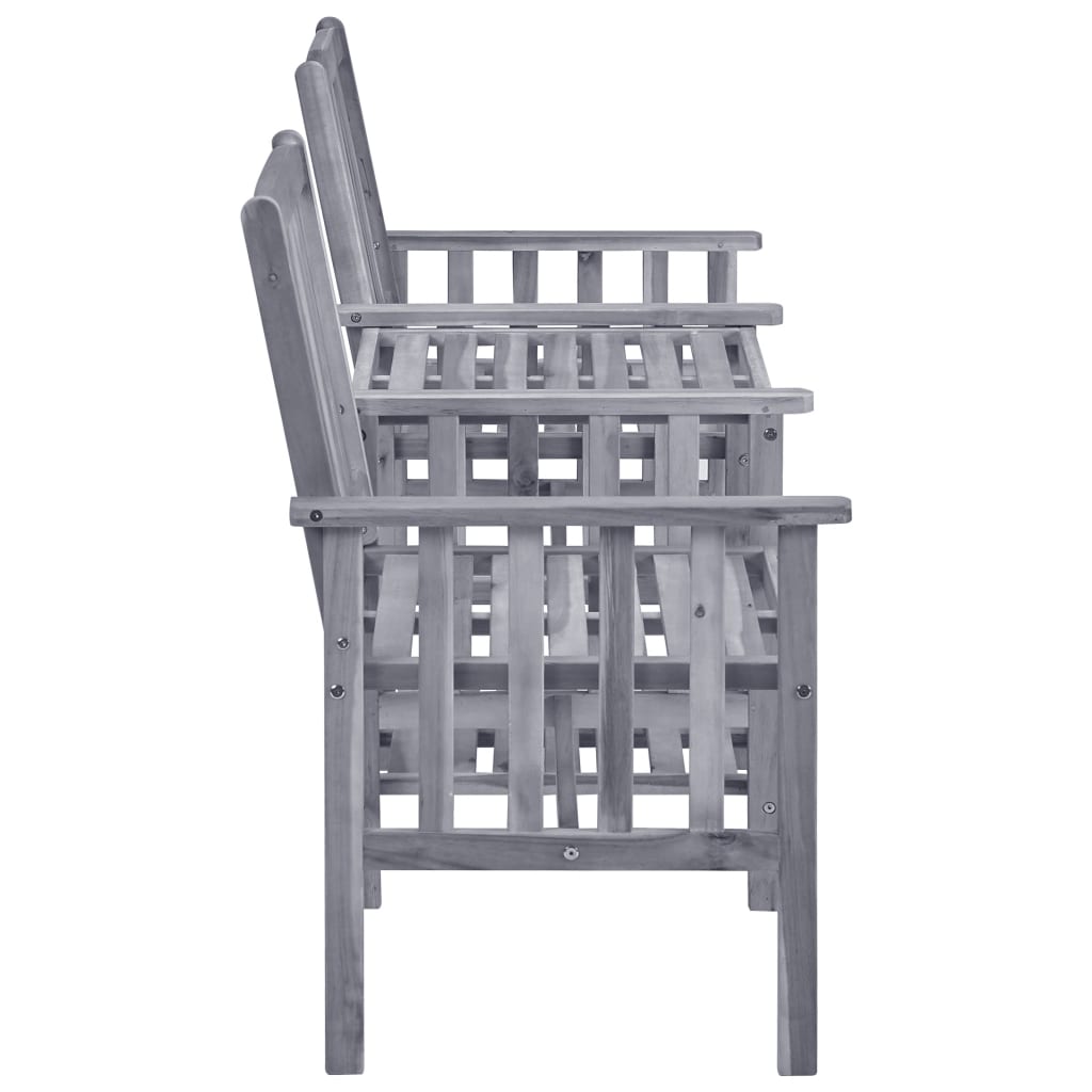 Hagestoler med tebord 159x61x92 cm heltre akasie
