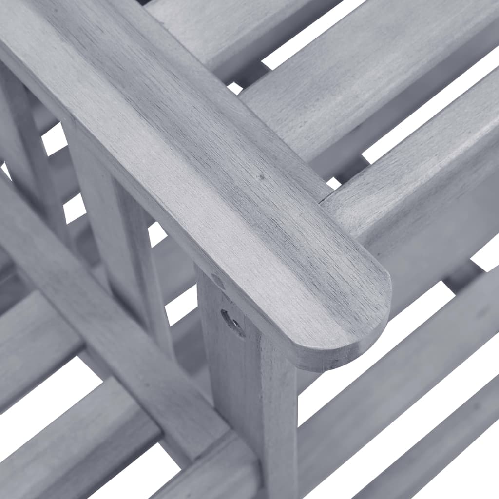 Hagestoler med tebord 159x61x92 cm heltre akasie