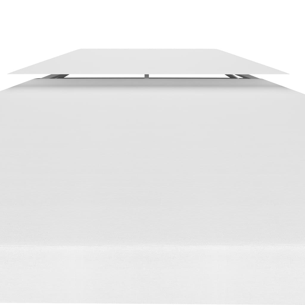 Dobbel toppduk til paviljong 310 g/m² 3x3 m hvit