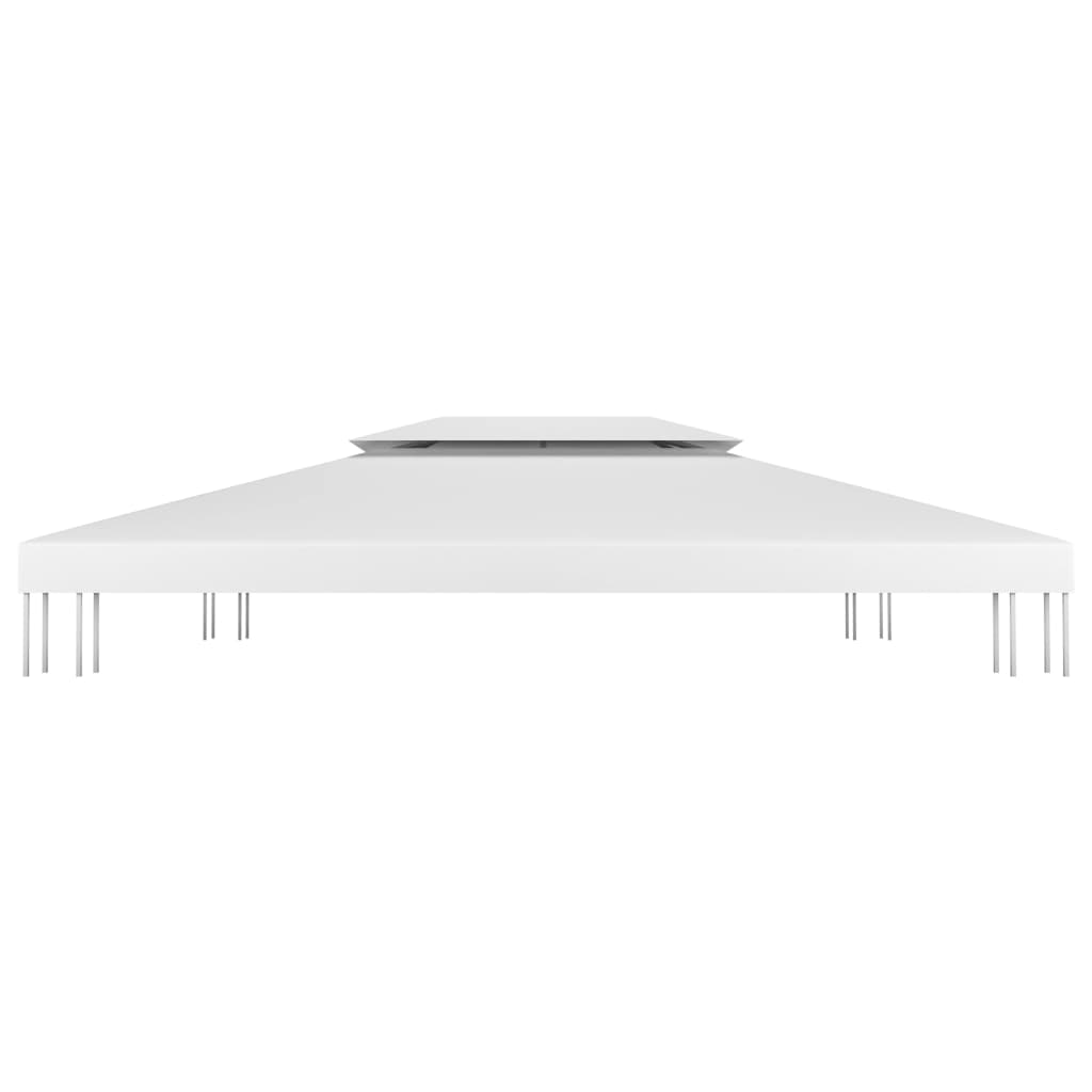Dobbel toppduk til paviljong 310 g/m² 4x3 m hvit
