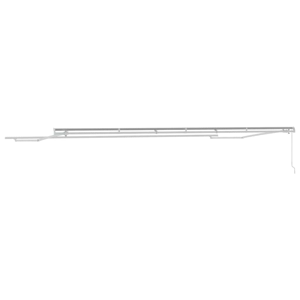 Markise Manual Hvit 6 × 3,5 m Metall