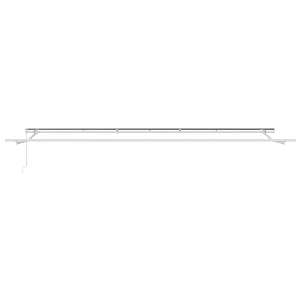 Markise Manual Hvit 6 × 3,5 m Metall