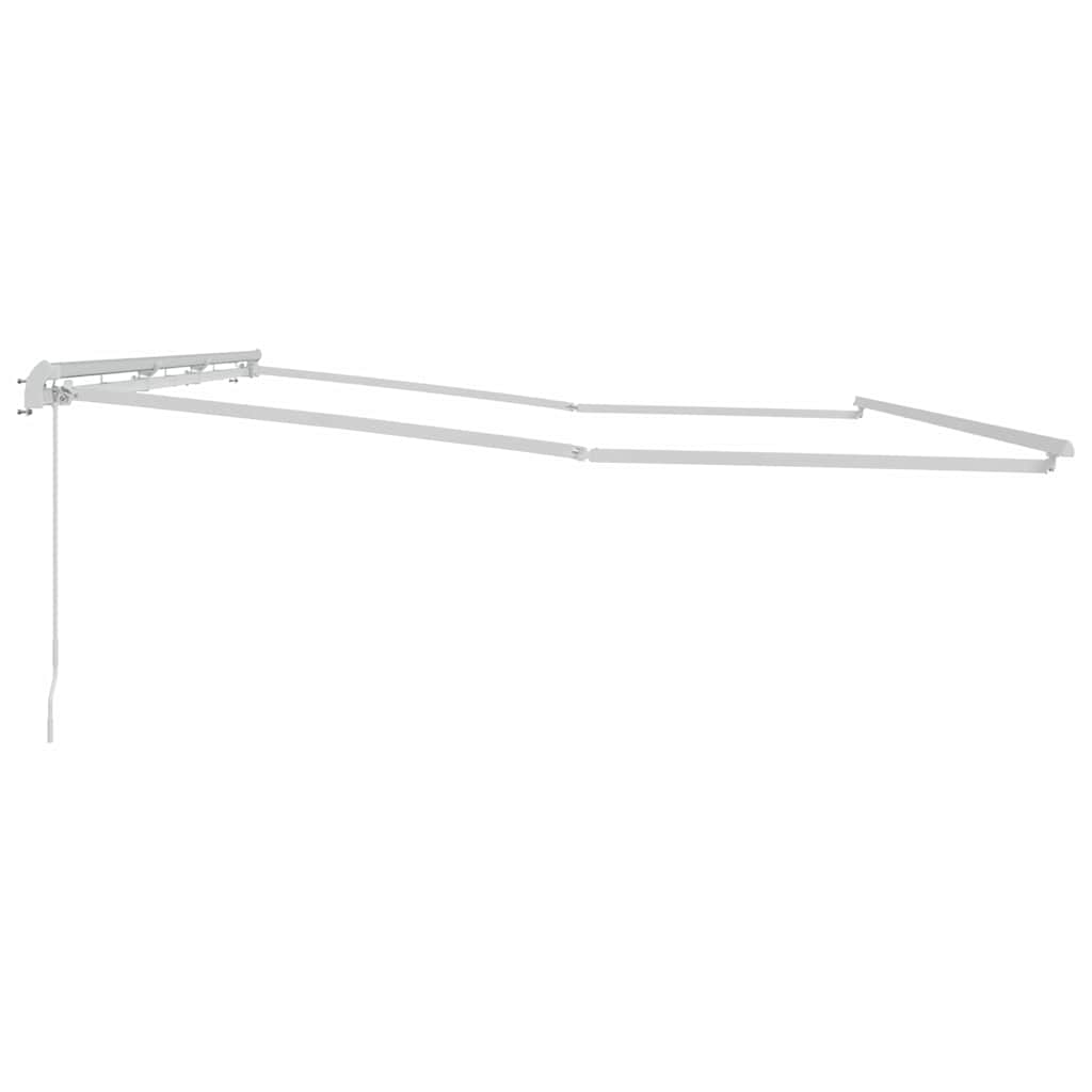 Markise Manual Hvit 6 × 3,5 m Metall