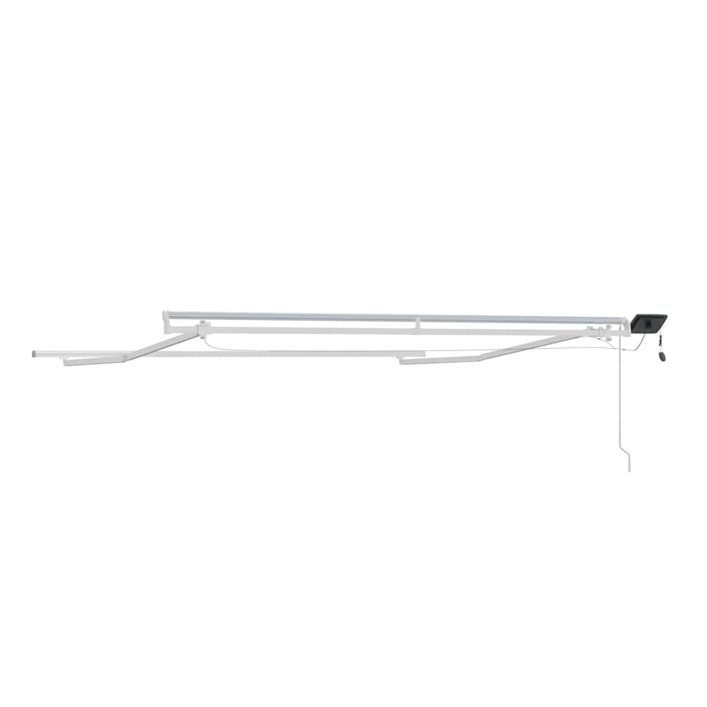 Markise med Manual Hvit 3 x 2,5 m Metall