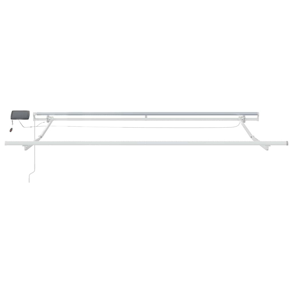 Markise med Manual Hvit 3 x 2,5 m Metall
