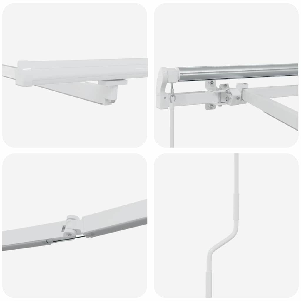 Markise med Hvit 4,5 × 3 m Metall