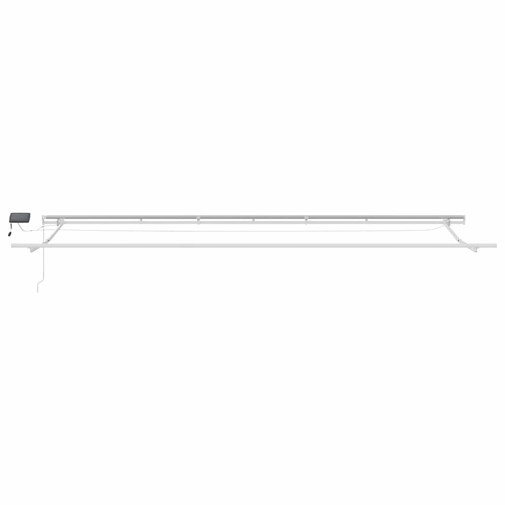Markise med Manual Hvit 6 x 3 m Metall