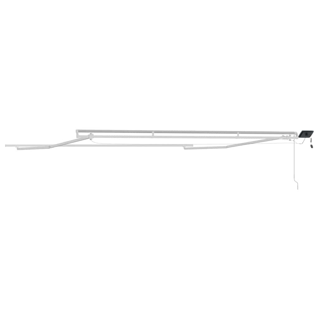 Markise med Manual Hvit 4 × 3,5 m Metall