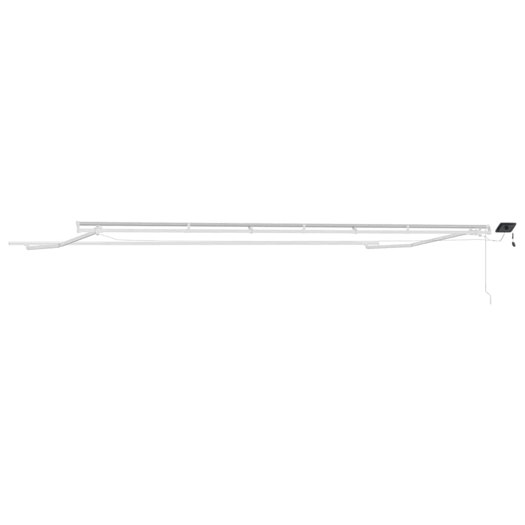 Markise med Manual Hvit 6 × 3,5 m Metall