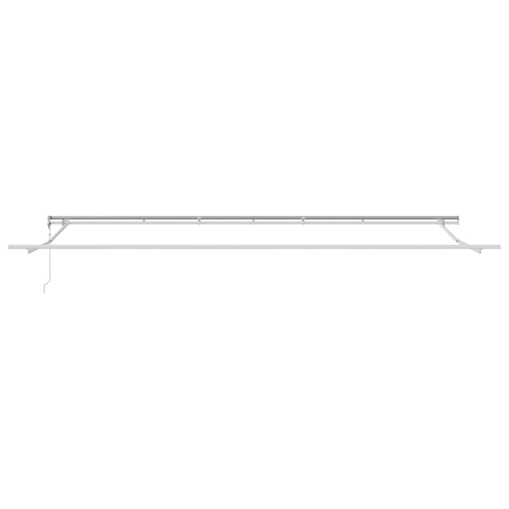 Markise Manual Hvit 6 x 3 m Metall