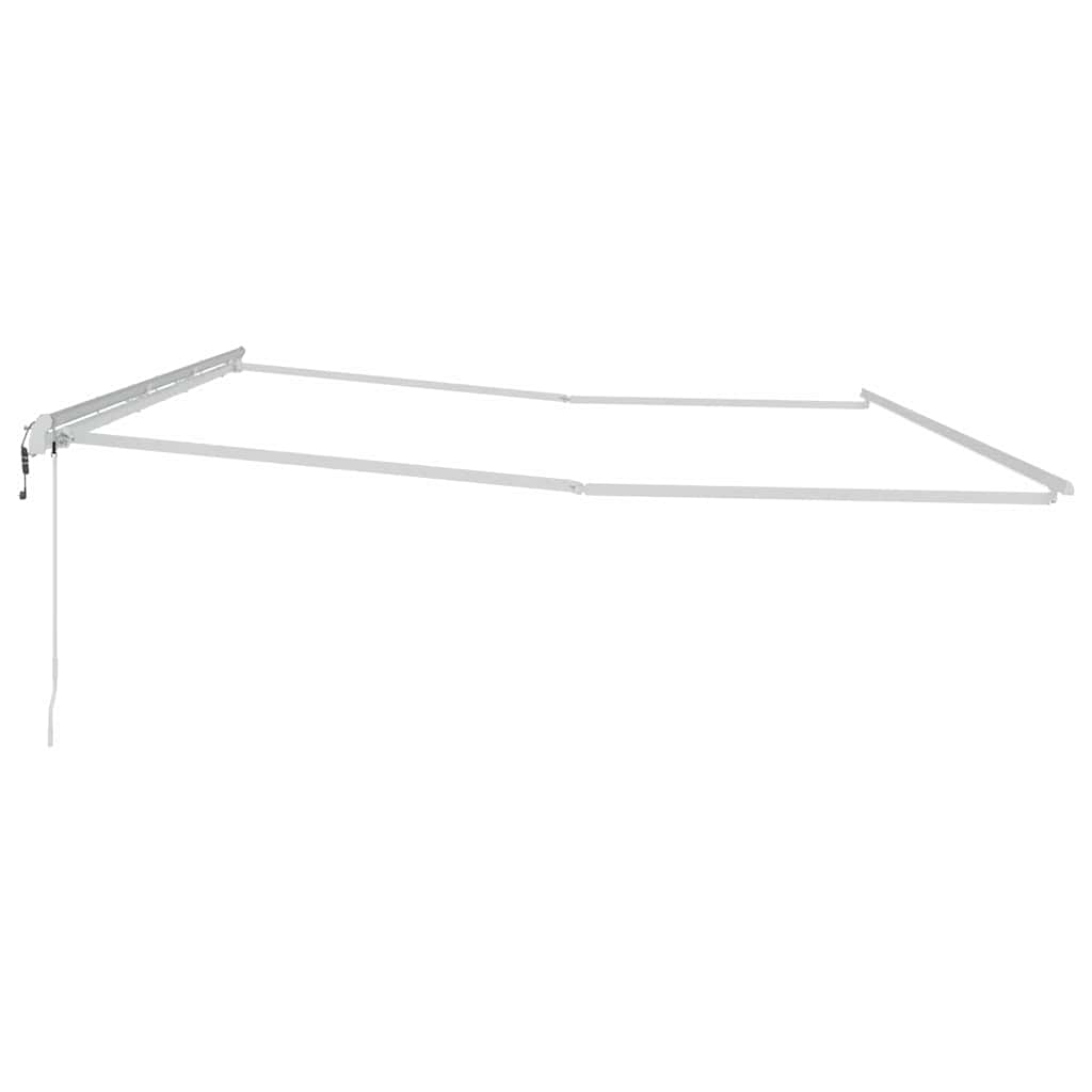 Markise Manual Hvit 6 x 3 m Metall